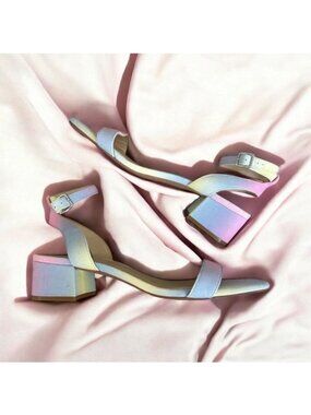 VINCE CAMUTO Pastel Ombré Kitten Heels Sandals Size 8.5
